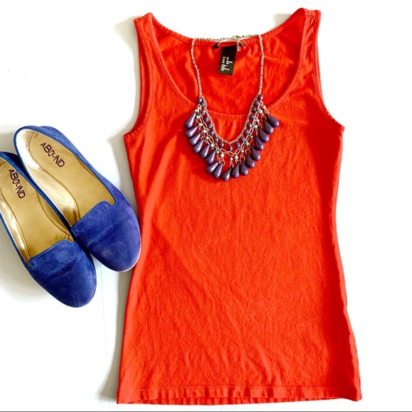 H&M Tops - H&M Red-Orange Tank